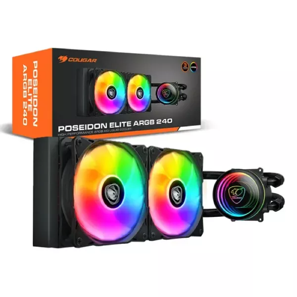 CPU Cooler COUGAR POSEIDON ELITE ARGB 240 BLACK