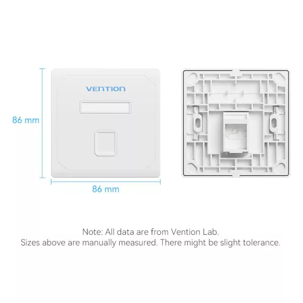 Vention 1-Port Keystone Jack Wall Plate White (IFDW0)