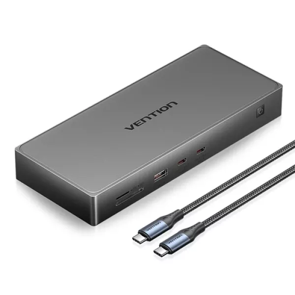 Vention Docking Station USB-C to (DP+HDMI)/(USB-C+...