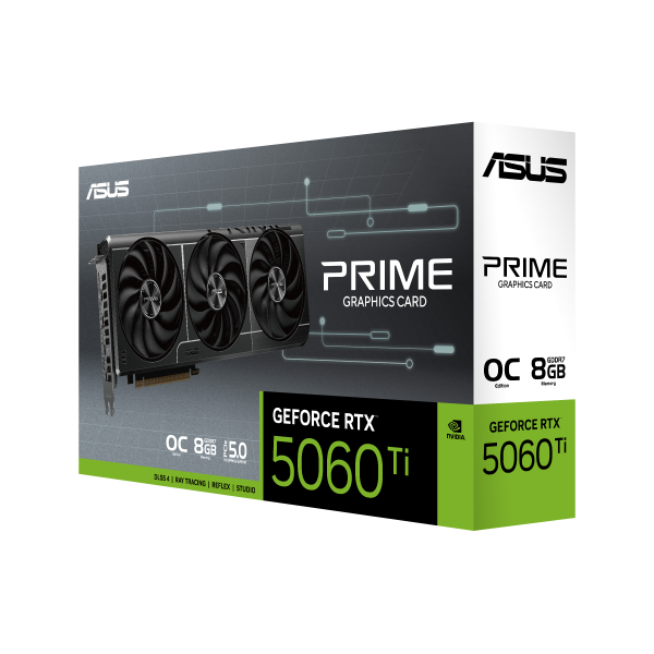 Video ASUS Prime OC 3Fan RTX 5060Ti 8GB GDDR7