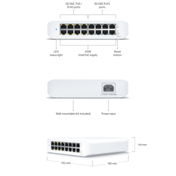 Switch Ubiquiti USW-Lite-16-POE