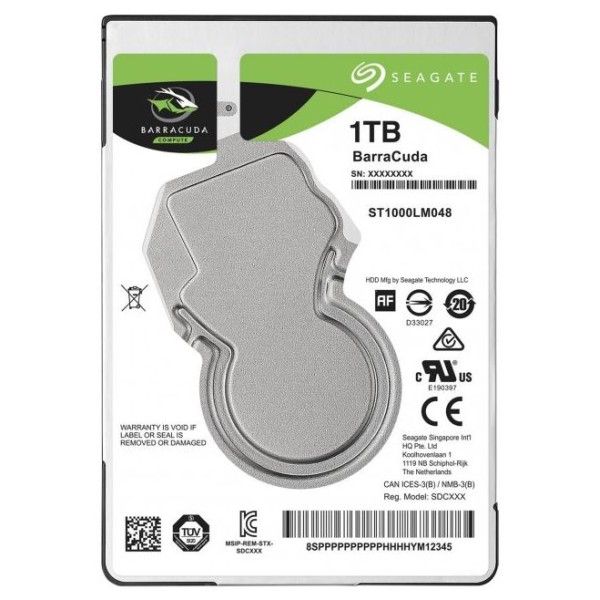 HDD for laptop Seagate BarraCuda 1TB 5400rpm  2.5&...