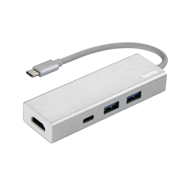 USB-C HUB Hama Aluminium 4-port
